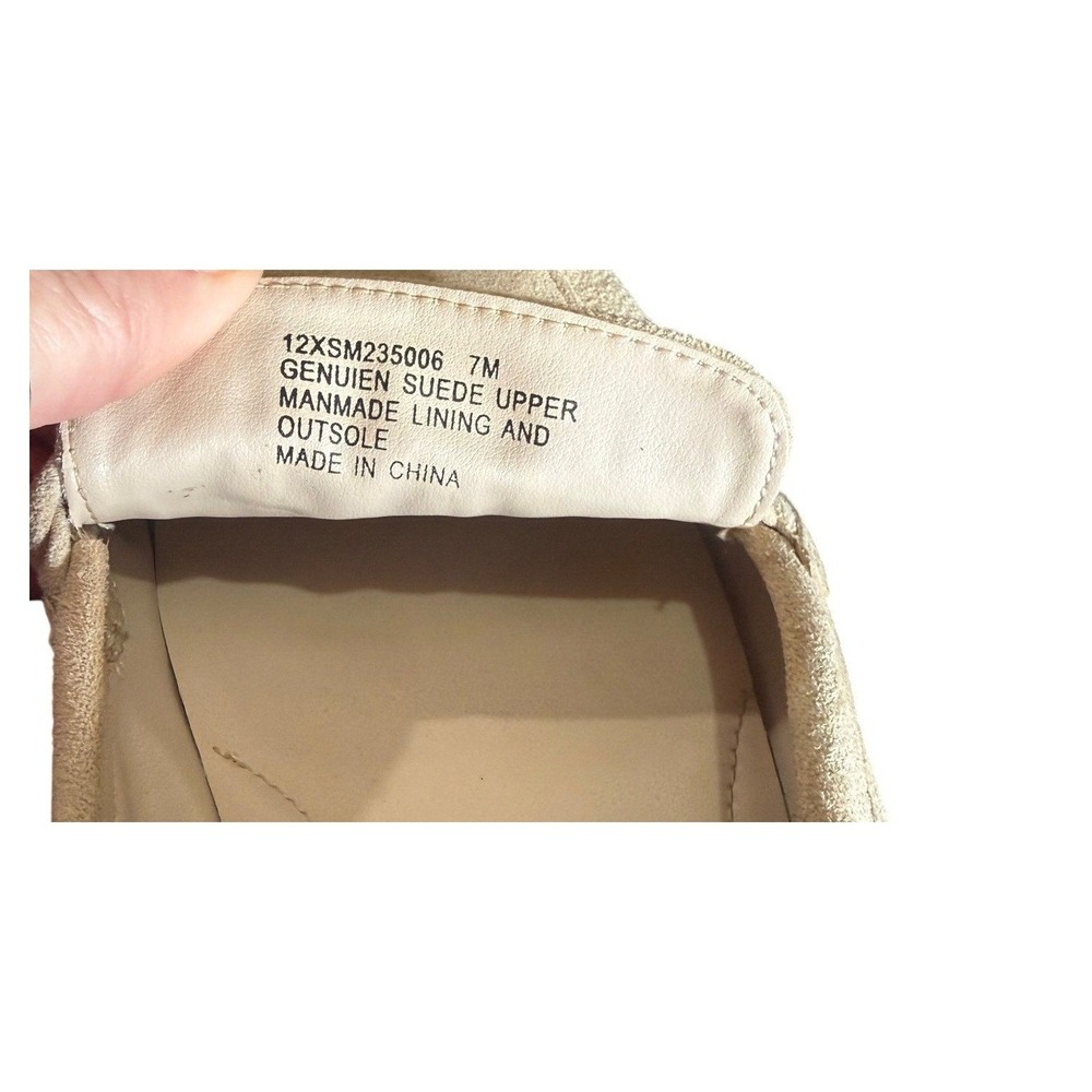 Joie Women Beige Suede Braided Square Toe Loafers Flats 12XSM235006 Size 7M - Picture 6 of 6